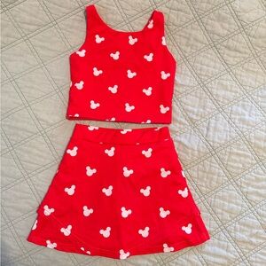 Red Mouse Ears athletic set 
Size 6/7